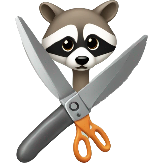 Raccoon Fungi Scissors emoji