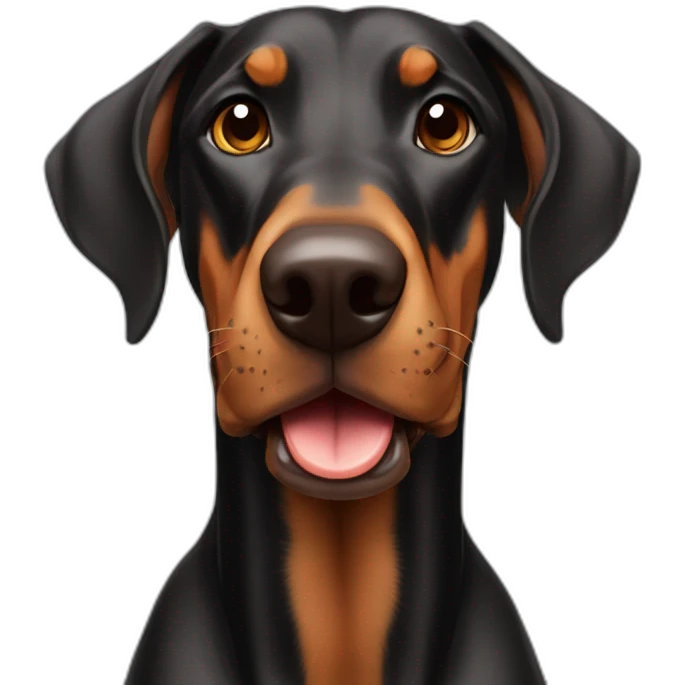 doberman tongue emoji