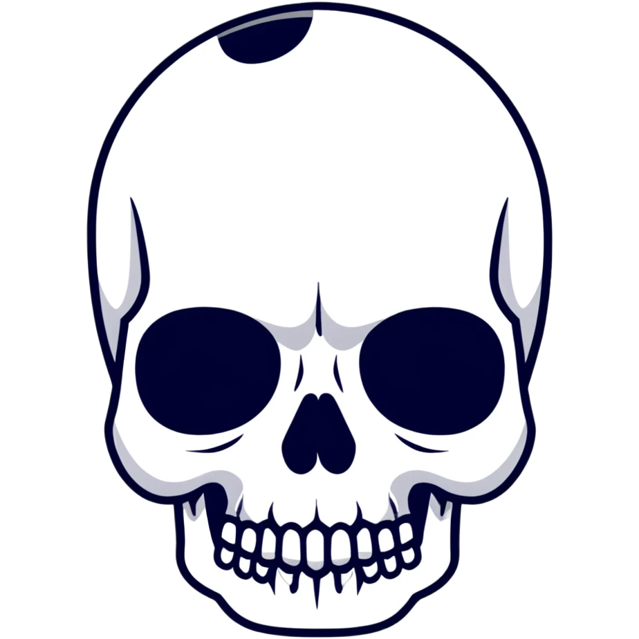 kawaii cute skull emoji