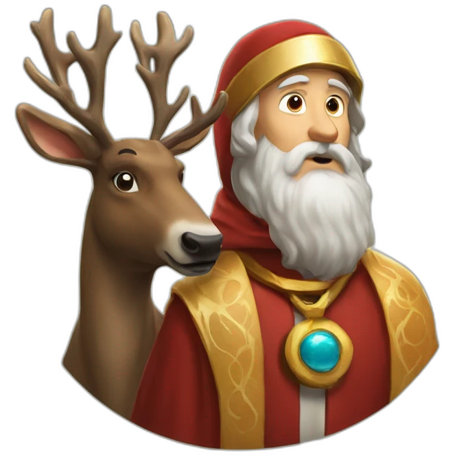 saint hubertus and his reindeer emoji