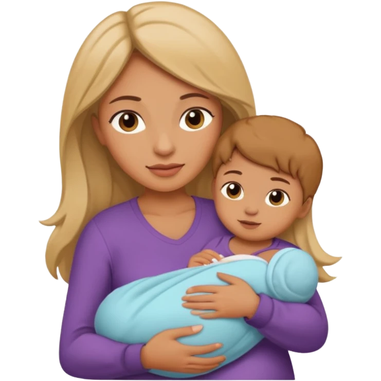 mother with one newborn baby emoji