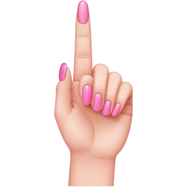 pink middle finger emoji