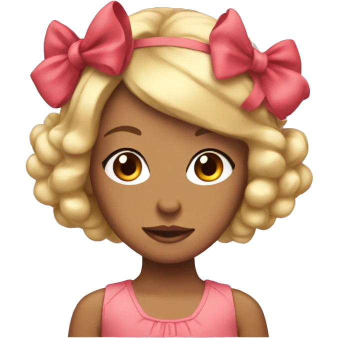 coquette girl with bows in her hair emoji