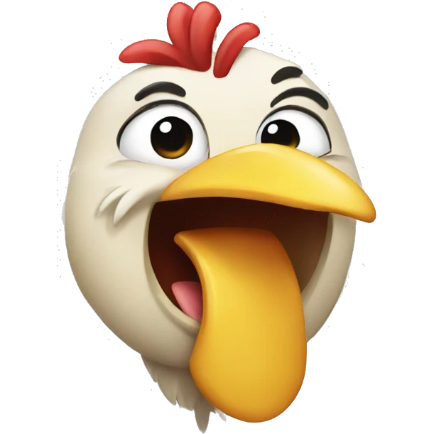 chicken laughing emoji