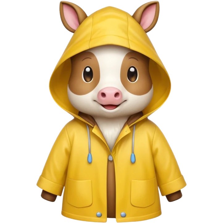 Raincoat Farm Animal emoji