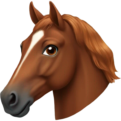 Chestnut horse head emoji