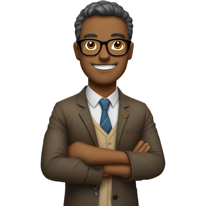 Nerd apontando para cima emoji