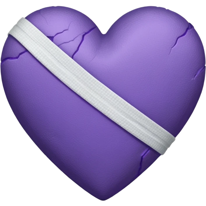 Corazón morado con vendas  emoji