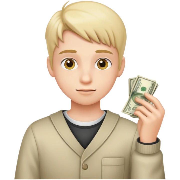 student counting money emoji
