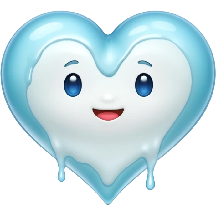 white heart slime emoji
