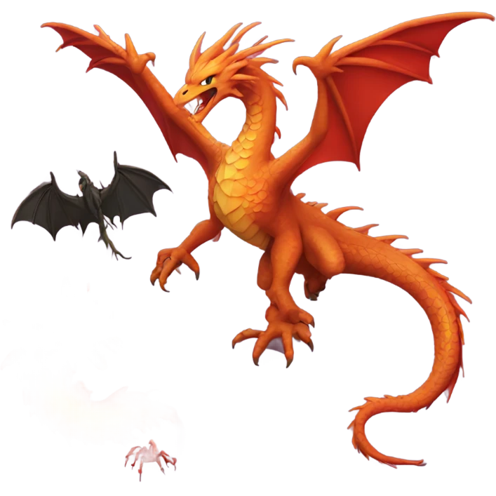 A dragon and Phoenix and spider  combined together  emoji