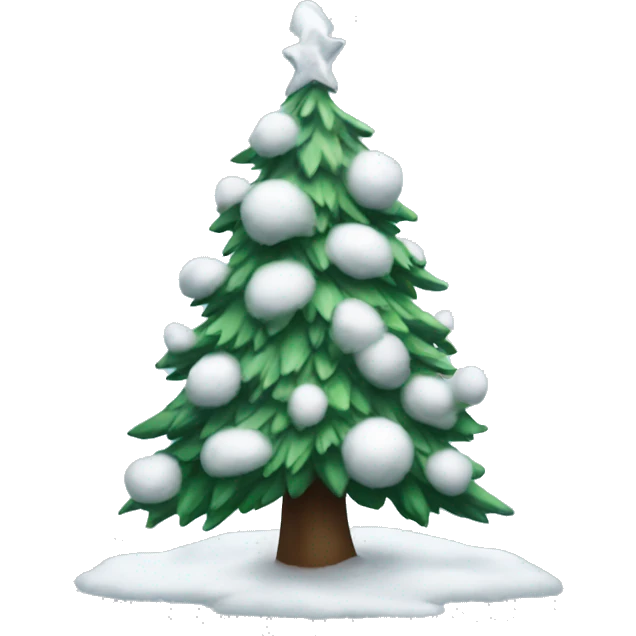 Snowy Christmas tree emoji