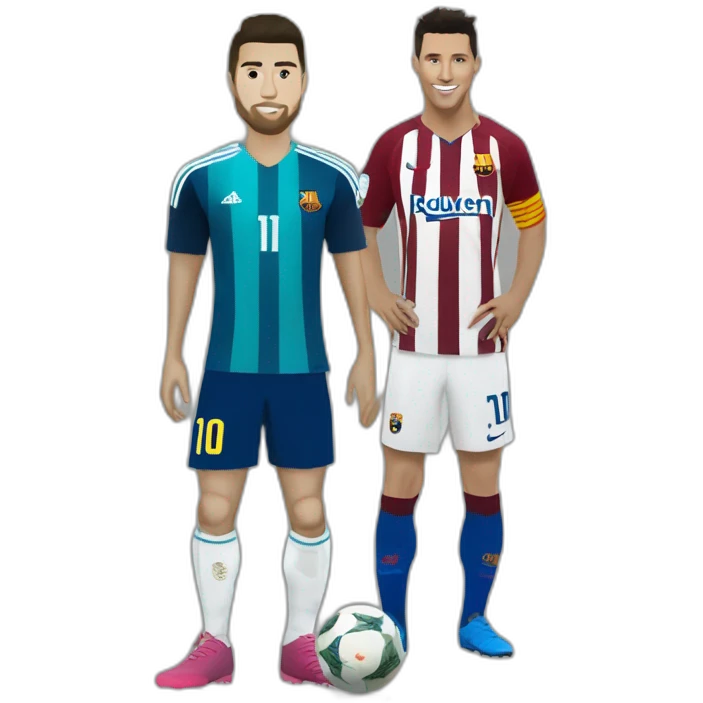Ronaldo au pieds de messi emoji