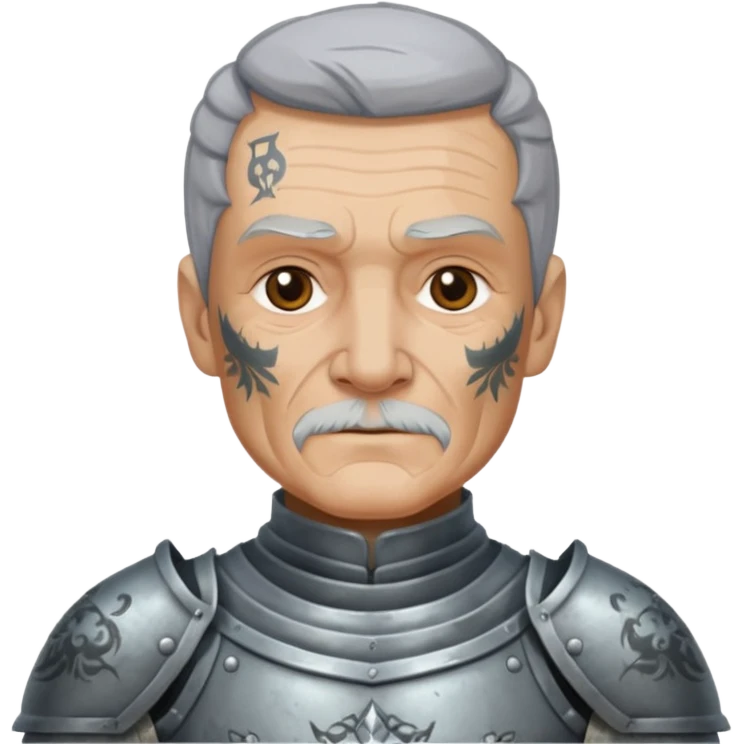elderly tattooed knight emoji