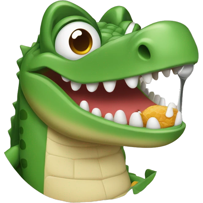 Crocadile with a spoon emoji