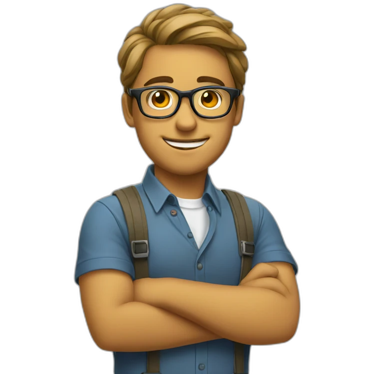 Nerd touching glasses emoji