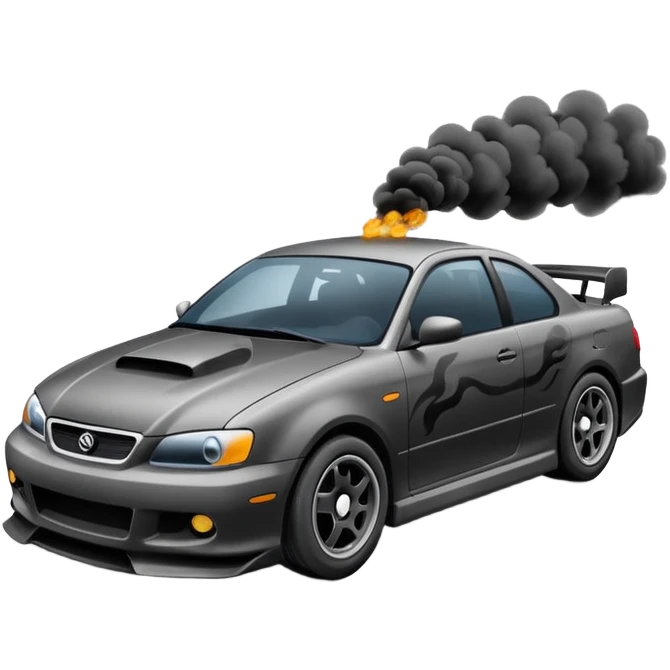 Car drifting with smoke emoji