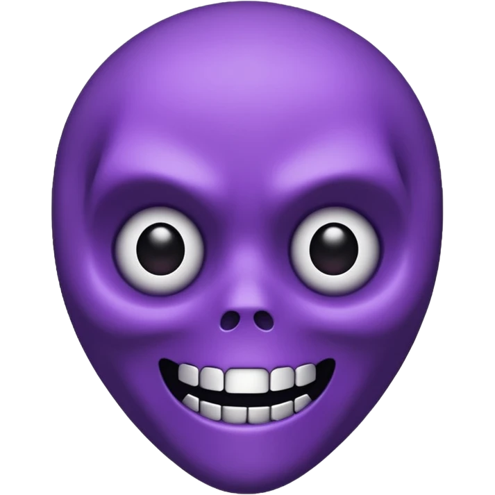 um coração roxo claro com o rosto do ghost face emoji