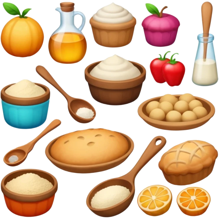 aethetic baking ingredients emoji