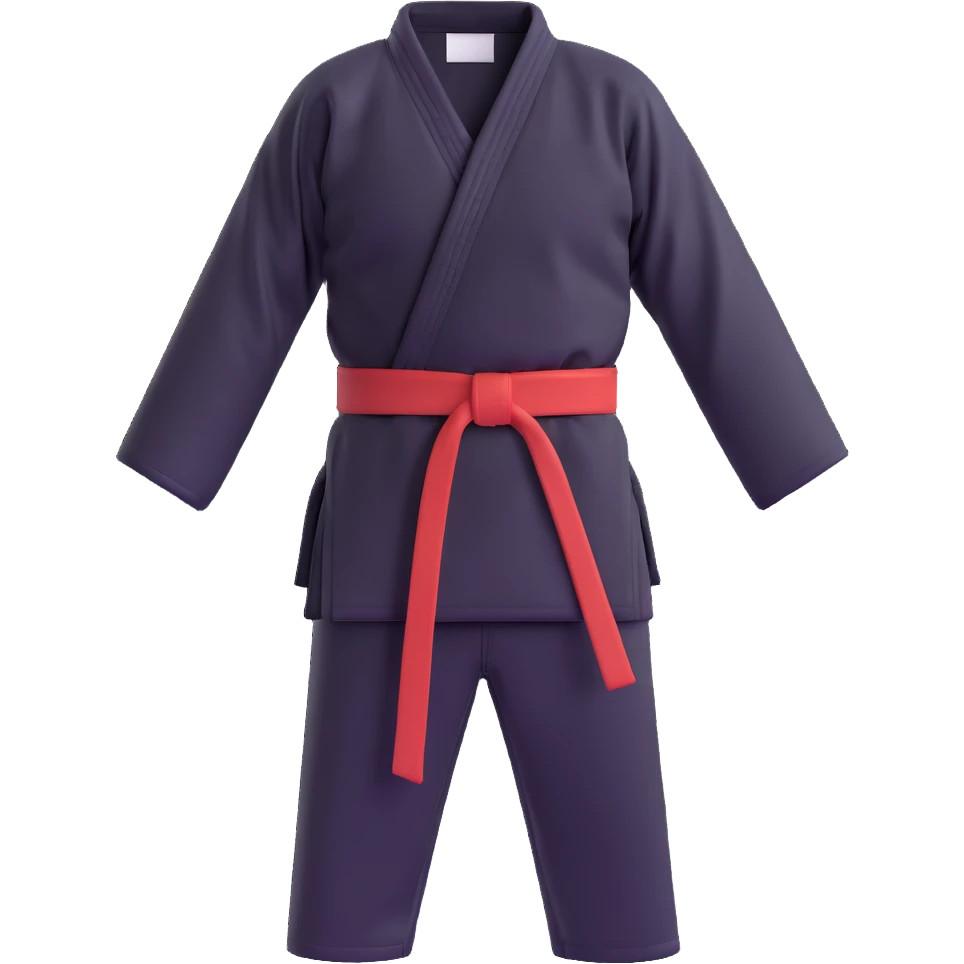 traditional karate gi white uniform with belt emoji