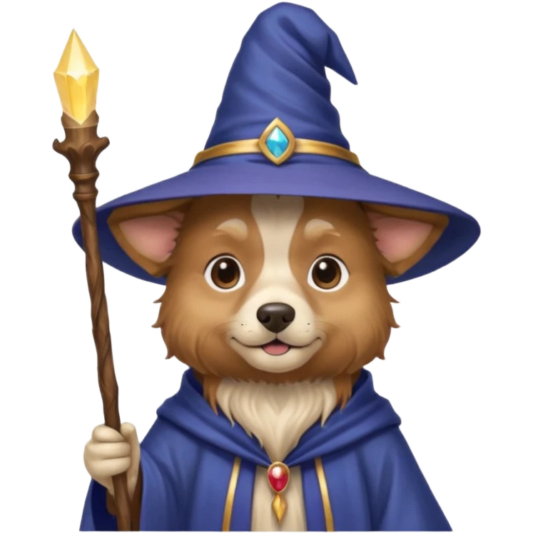 Dog wizard emoji