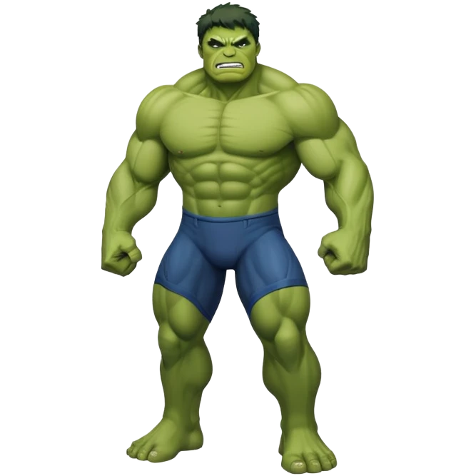 Hulk, green muscular superhero emoji