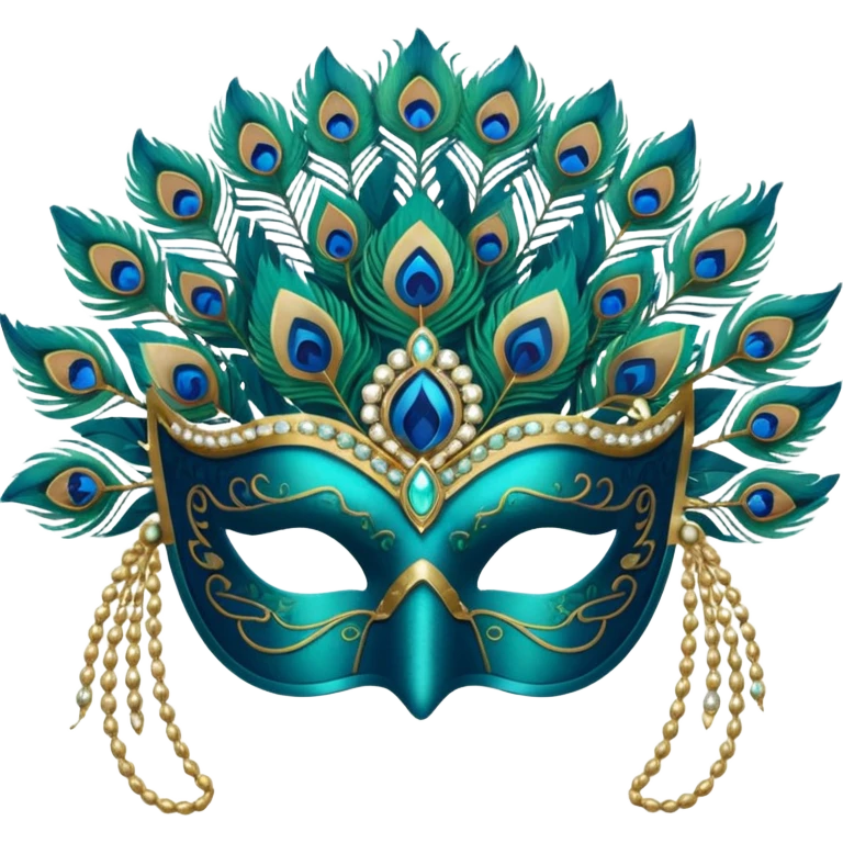Peacock Gatsby Mask emoji