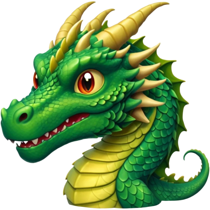 A realistic dragon emoji