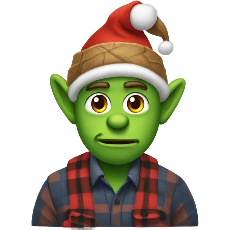 Lumberjack grinch emoji