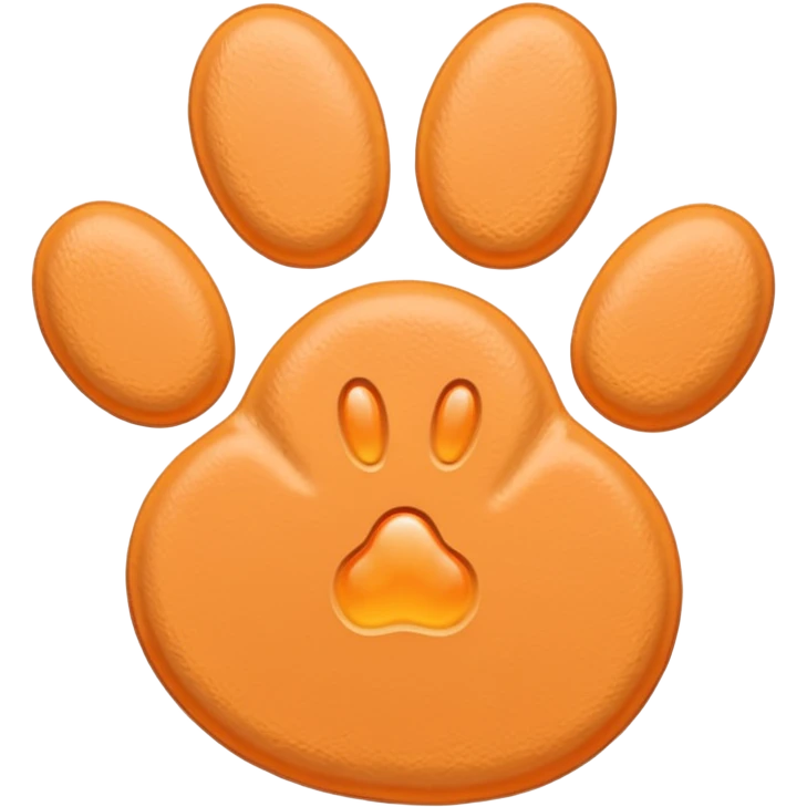 a very light pale pastel orange #FFDBBB pawprint emoji