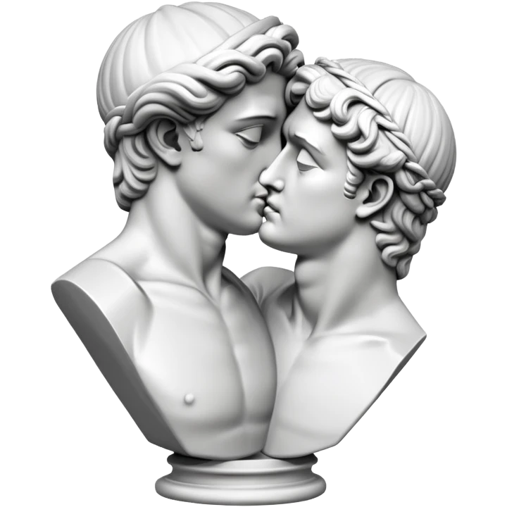 David statues kissing greek white  emoji