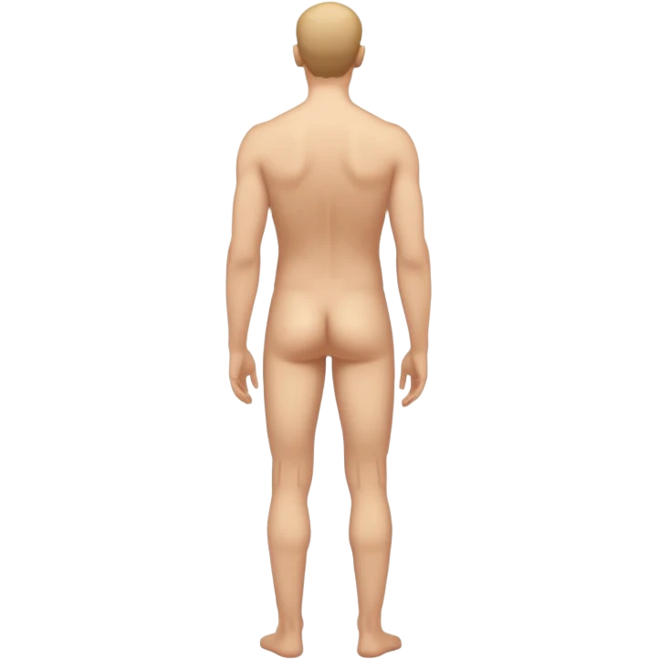 Man nude full body uncovered back emoji