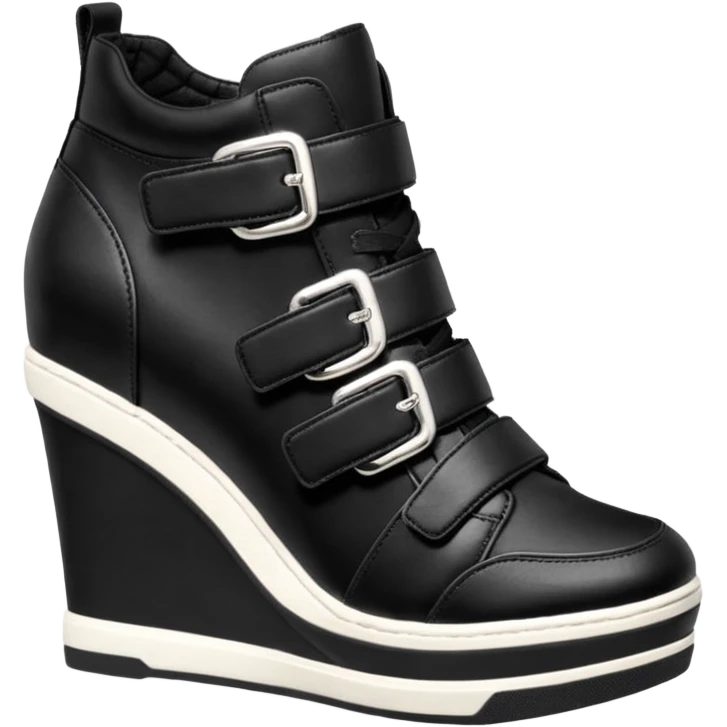 steve madden wedge sneakers hook and loop strap emoji