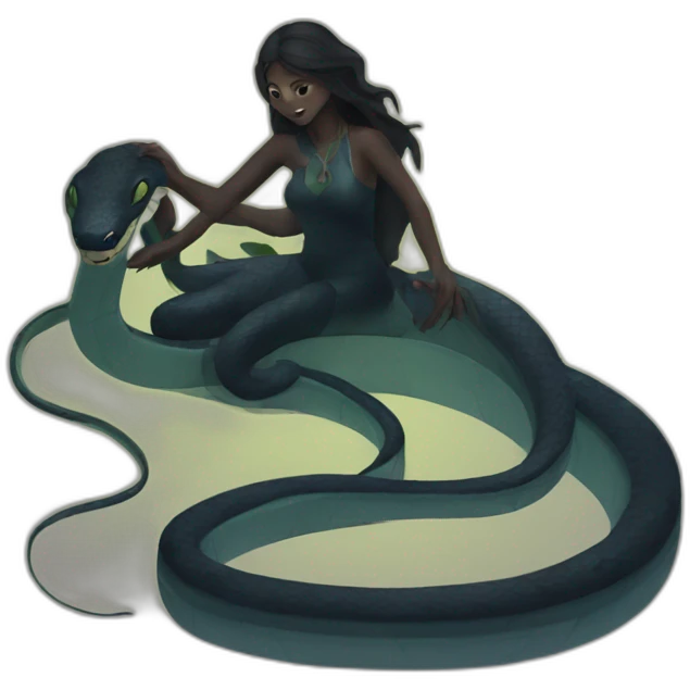 snake woman and shadow emoji
