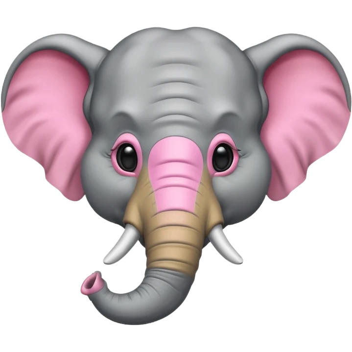 an elephant with pink mask
 emoji