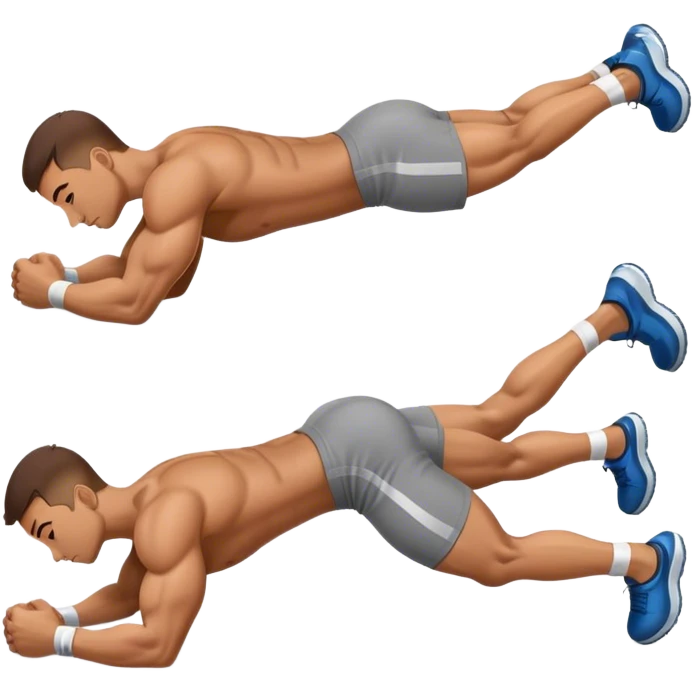 lying down man weighted glute bridges emoji