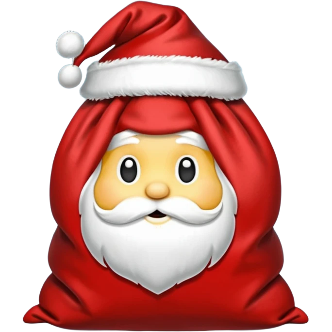 red santa sack emoji