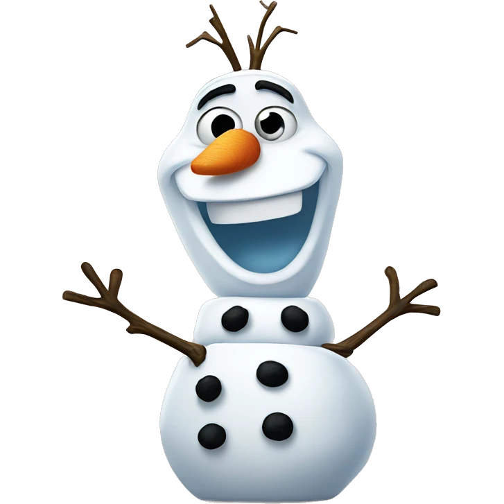 Olaf from frozen emoji