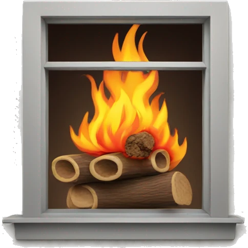 Fire with window emoji