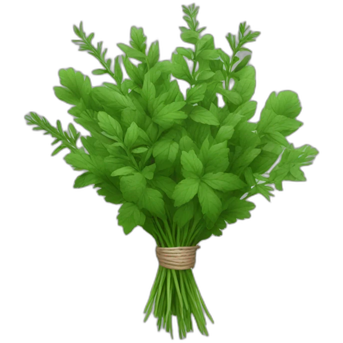 bouquet of green herbs emoji