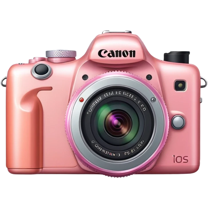 Canon camera in pink peach color emoji