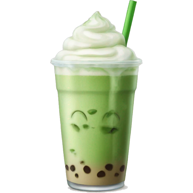 iced matcha latte  emoji