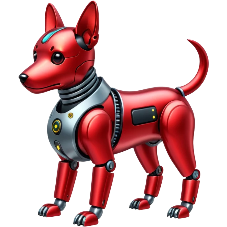 red glitter cyberpunk dog emoji