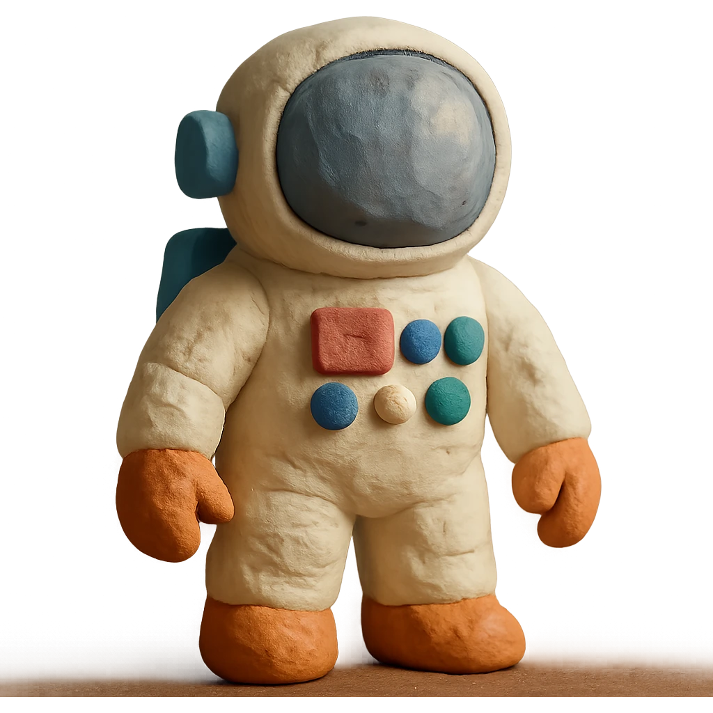 claymation style astronaut emoji