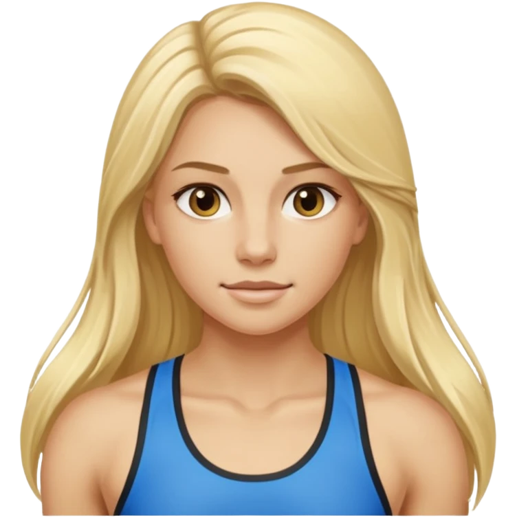 blonde long haired female athlete emoji