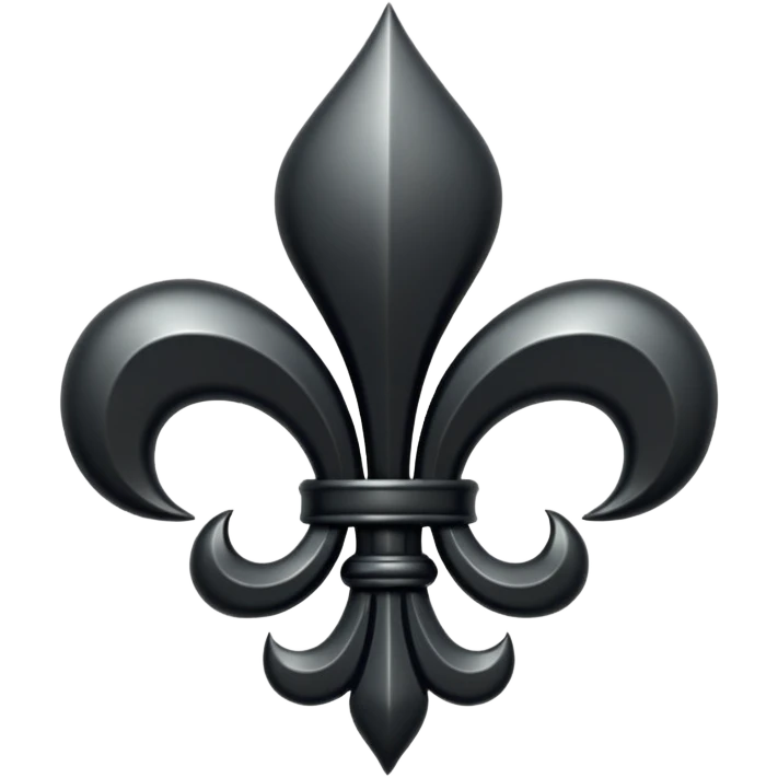 Black fleur de lys  emoji