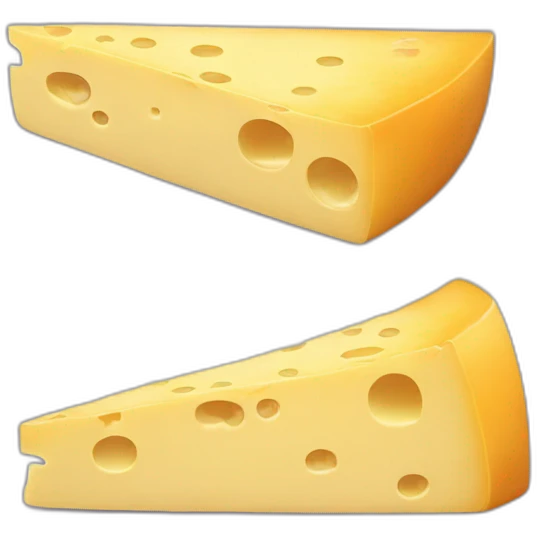 slice of cheese with sad face emoji