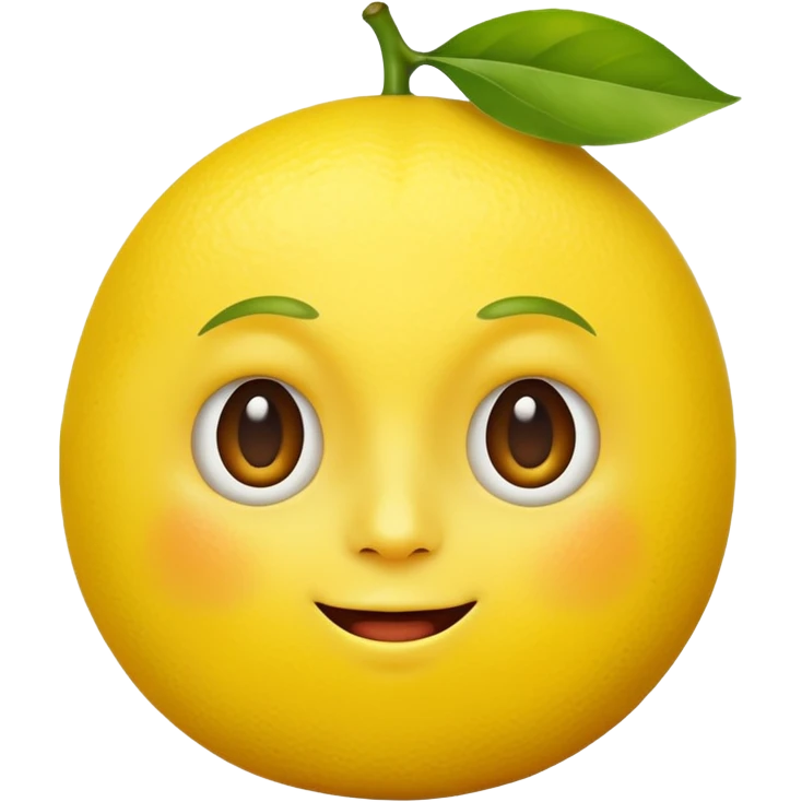 lemon with face emoji
