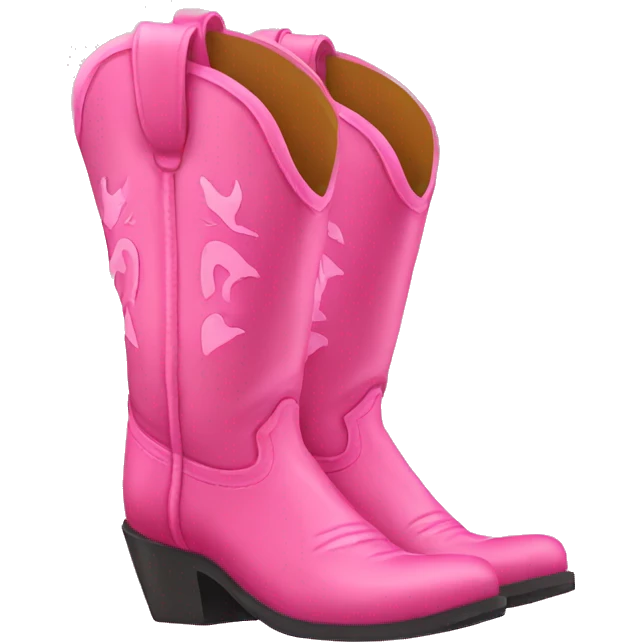 Pink cowgirl boots emoji