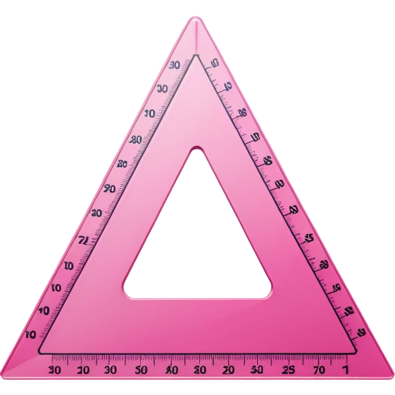 mac os icon, protractor, triangle, ruler, measures, pink emoji